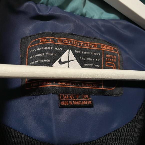 Vintage NIKE ACG Outer Layer 3 Blue Windbreaker Rain Jacket - Picture 5 of 10
